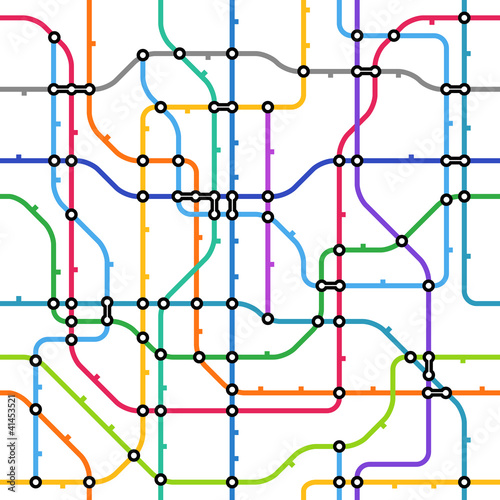 Vector: Abstract color metro scheme seamless background Abstract color metro scheme seamless background