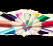 Sheet of paper with pencils