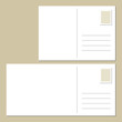 Blank postcards back