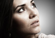 Female portrait against simple backgrounds Female portrait against simple backgrounds