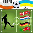 soccer player and flag 2012 - vector