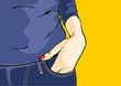 Girl with a hand in her jeans pocket