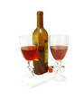 red wine bottle and two glasses red wine bottle and two glasses