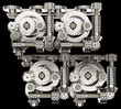 Gear wheels isolated on black