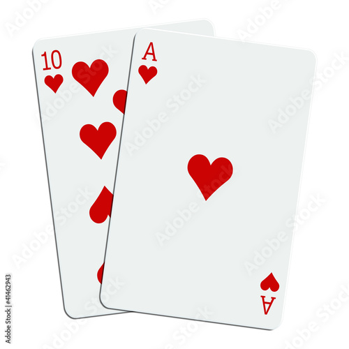 Illustration: Blackjack - 21 en coeur Blackjack - 21 en coeur