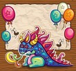 Dragon holiday card. Dragon holiday card.