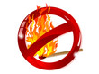 Vector: No fire sign No fire sign