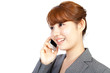 Beautiful business woman using a mobile phone. Portrait of asian