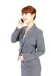 Beautiful business woman using a mobile phone. Portrait of asian