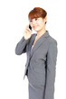 Beautiful business woman using a mobile phone. Portrait of asian