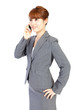 Beautiful business woman using a mobile phone. Portrait of asian