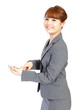 Beautiful business woman using a mobile phone. Portrait of asian