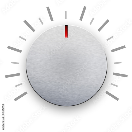 Illustration: Volume knob on white background Volume knob on white background