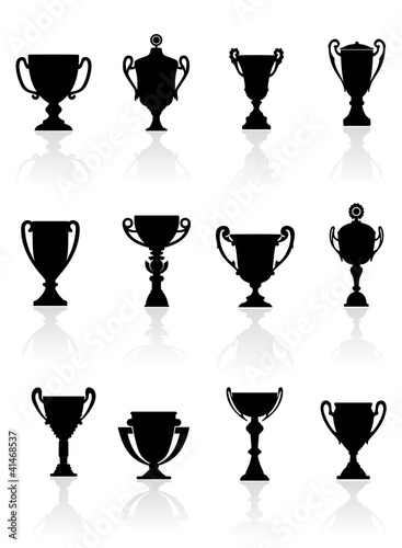 Vector: Set of sports trophies Set of sports trophies