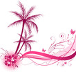 Palm tree with wave design Palm tree with wave design
