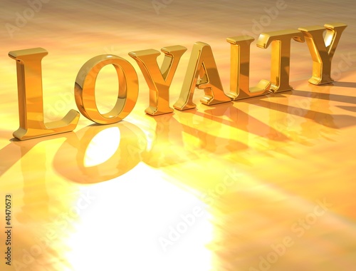 Illustration: 3D Loyality Gold text 3D Loyality Gold text