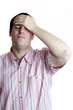 Young man and headache