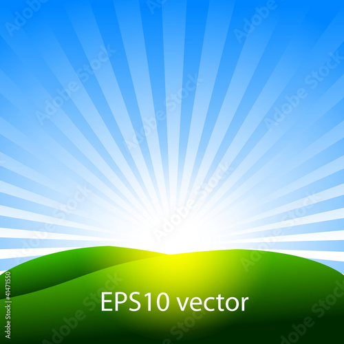 Vector: Sunny hill Sunny hill