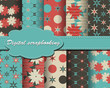 set of vector flower paper for scrapbook