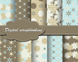 set of vector flower paper for scrapbook