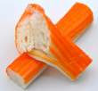 A fényképek részletei bâtonnets de surimi