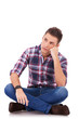 sad looking casual man sad looking casual man