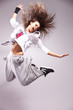 full of energy woman dancer