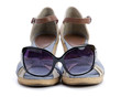 Sandal with sunglasses isolated