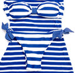 Blue-white striped bikini