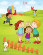 Kids playing in the park
