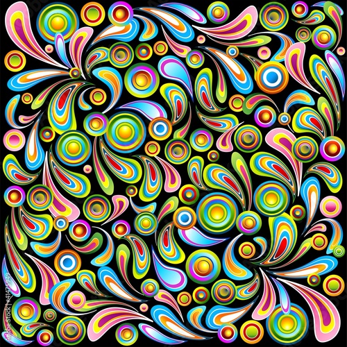 Vector: Design Psichedelico Astratto-Abstract Colorful Drops Pattern Design Psichedelico Astratto-Abstract Colorful Drops Pattern