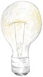 Vector stroke electric bulbon a white background