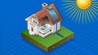 Video: Isometric solar panel in production of hot water from the sun Isometric solar panel in production of hot water from the sun