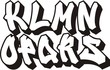 vector graffiti font alphabet (part 2)