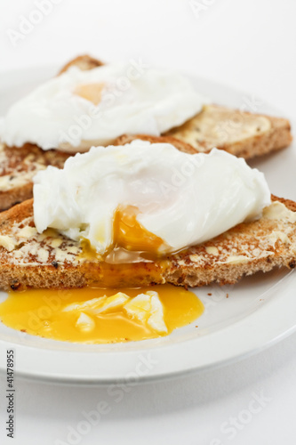 Photo: Poached eggs on toast Poached eggs on toast