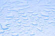 water drops on blue background