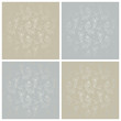 4 Seamless Floral Patterns Gold/Silver