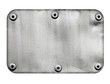 Metal plate isolated on white background