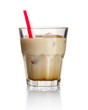 Alcohol cocktail 'white russian' isolated on white