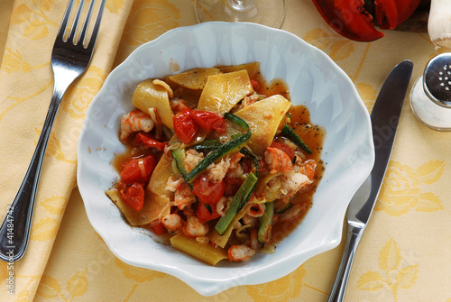 Photo: Maltagliati con l'astice Maltagliati with lobster Maltagliati con l'astice Maltagliati with lobster