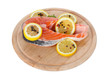 Red fish with lemon and spice