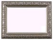 Antique silver and patterned picture frame