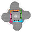 Vector abstract cross scheme with four position Vector abstract cross scheme with four position