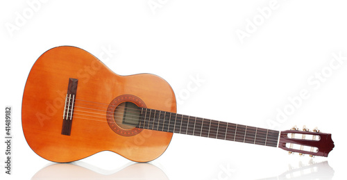 Photo: retro guitar isolated on white retro guitar isolated on white