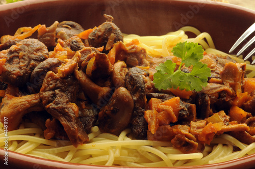 Foto: Spaghetti ai funghi Spaghetti with mushroom 面条与蘑菇 Spaghetti ai funghi Spaghetti with mushroom 面条与蘑菇