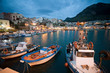 evening view of Mediterranean harbour