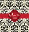 INVITATION CARD ON FLORAL BACKGROUND