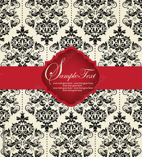 Vector: INVITATION CARD ON FLORAL BACKGROUND INVITATION CARD ON FLORAL BACKGROUND