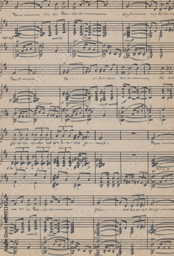 Photo: Old vintage sheet music Old vintage sheet music
