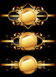 set of ornamental golden labels set of ornamental golden labels